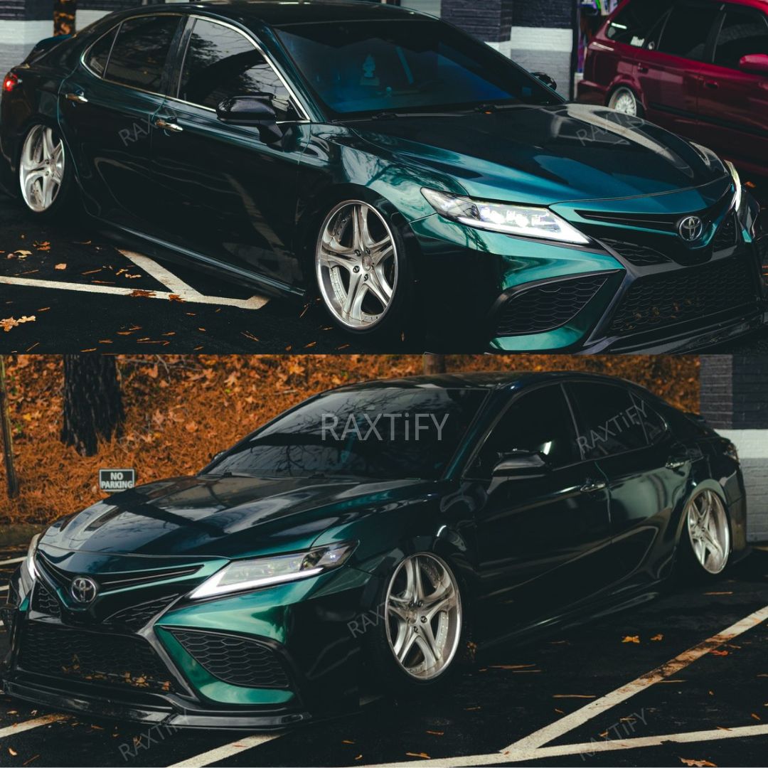 Gloss Metallic Jade Green Vinyl Wrap Toyota