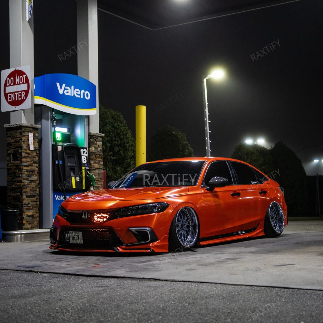 Gloss Metallic Lava Orange Vinyl  Car Wrap Color