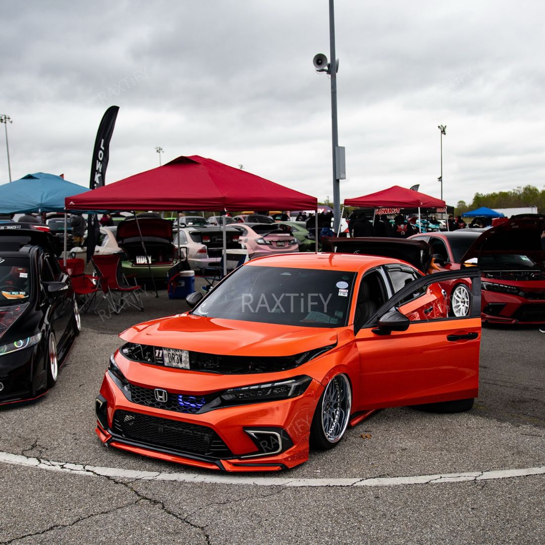Gloss Metallic Lava Orange Vinyl  Car Wrap Color