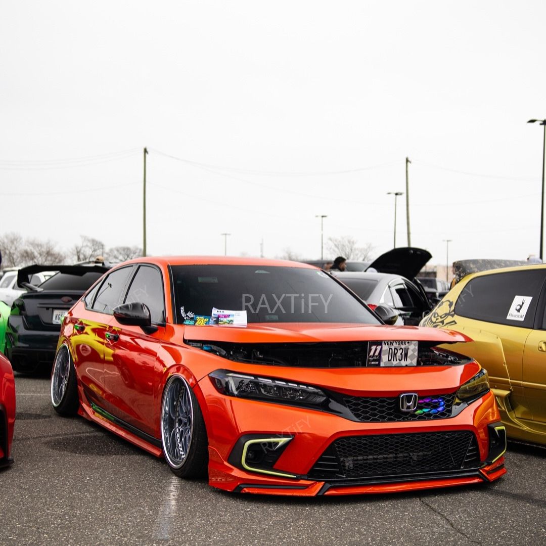 Gloss Metallic Lava Orange Vinyl  Car Wrap Color