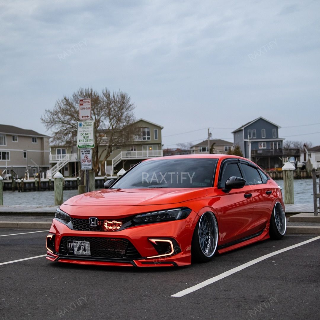 Gloss Metallic Lava Orange Vinyl  Car Wrap Color