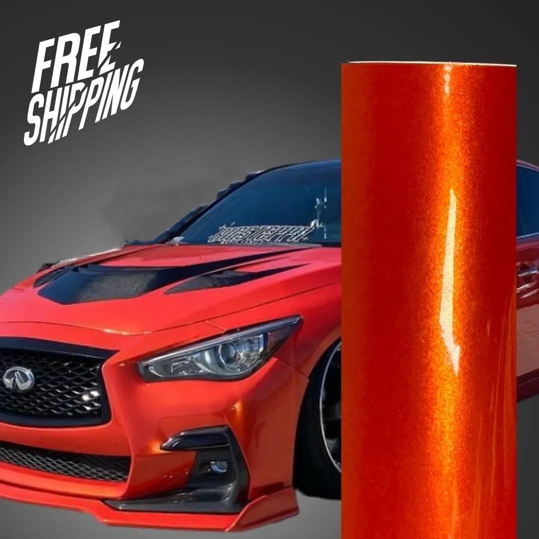 Gloss Metallic Lava Orange Vinyl 