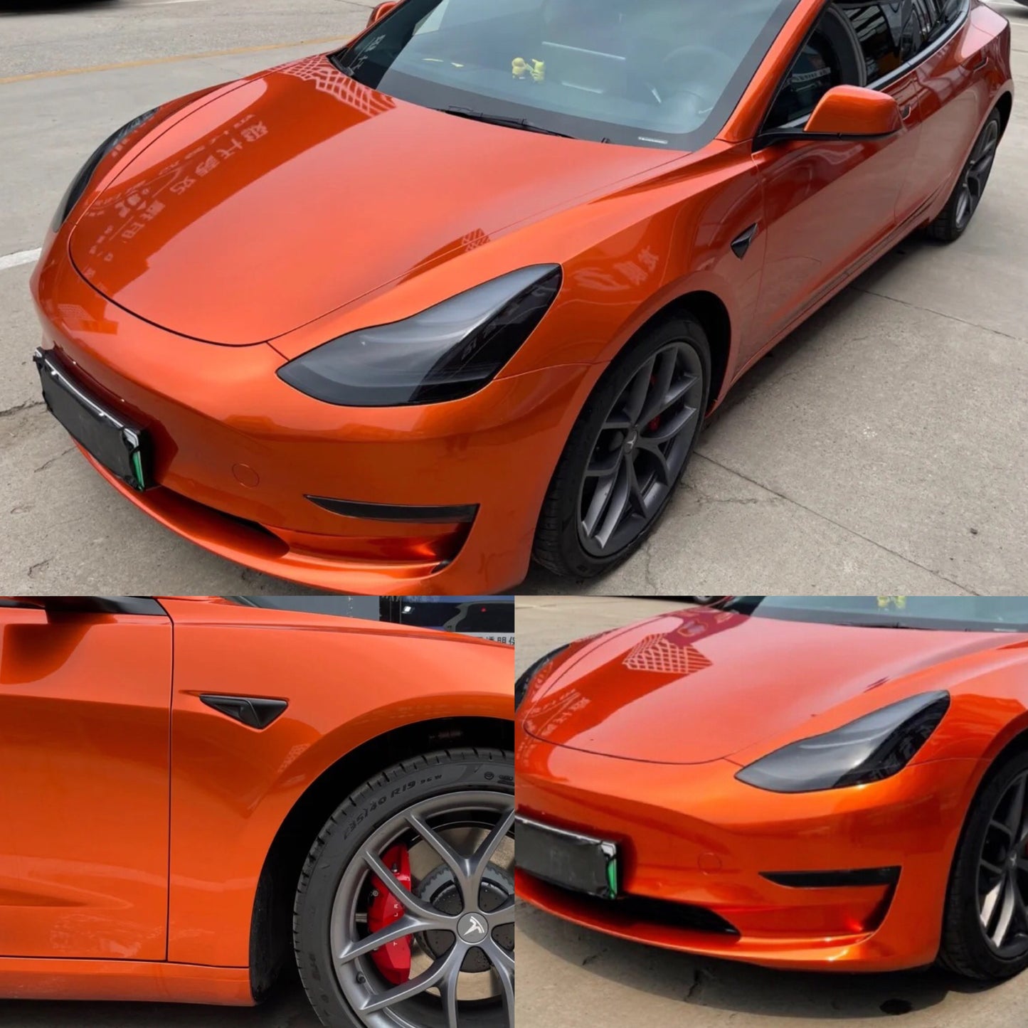 Gloss Metallic Lava Orange Vinyl Wrap