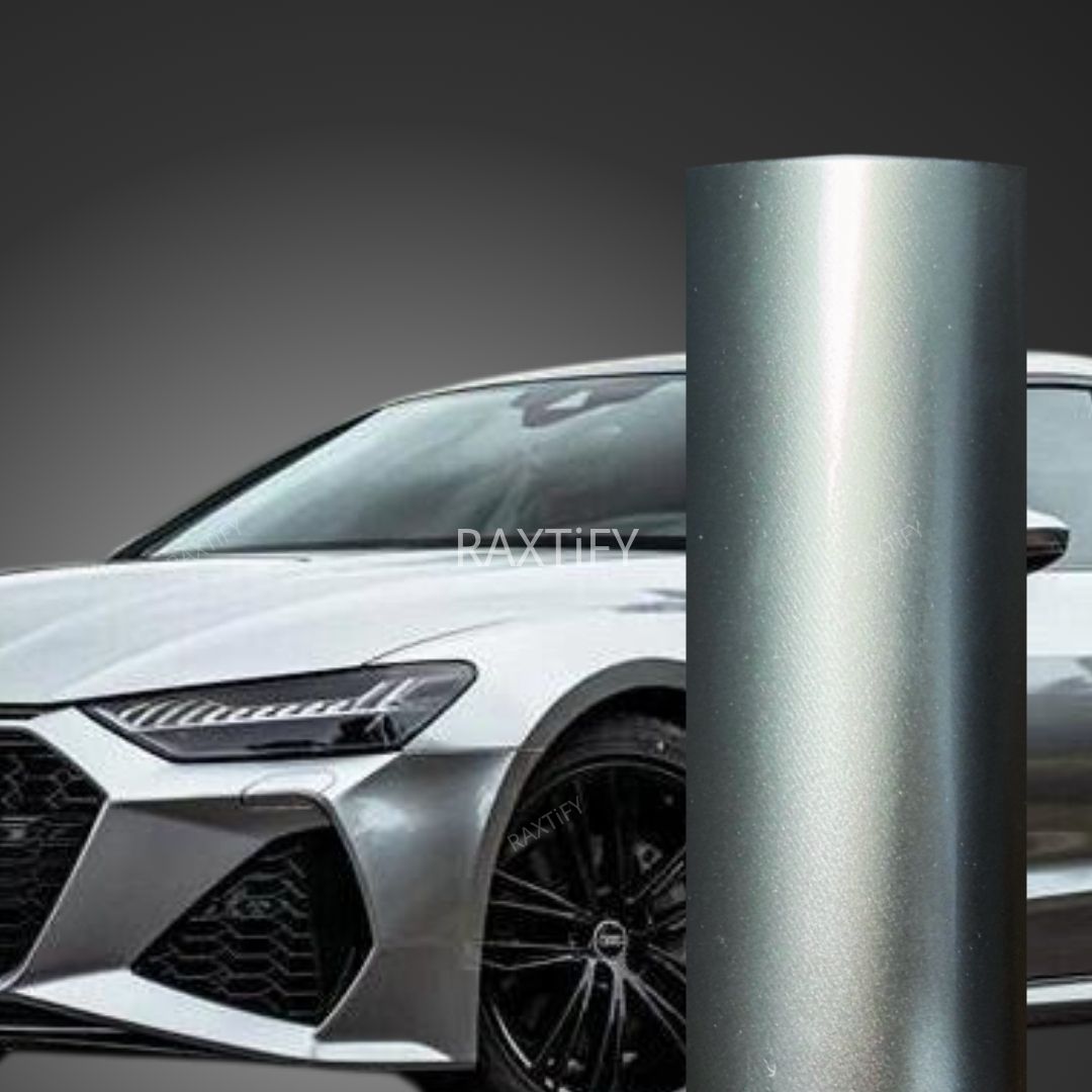 Gloss Metallic Liquid Chrome Silver Vinyl Wrap