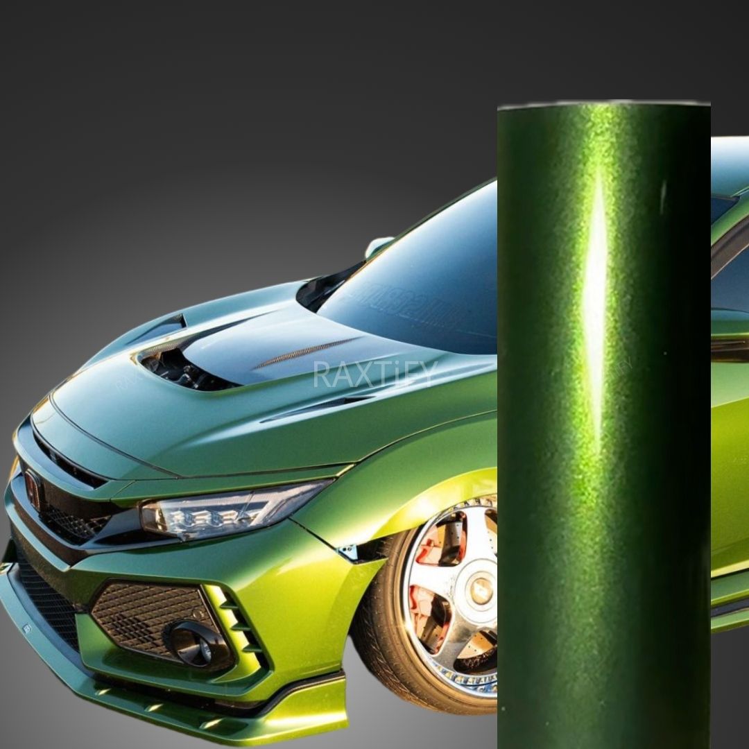 Gloss Metallic Mamba Green Car Wrap – RAXTiFY
