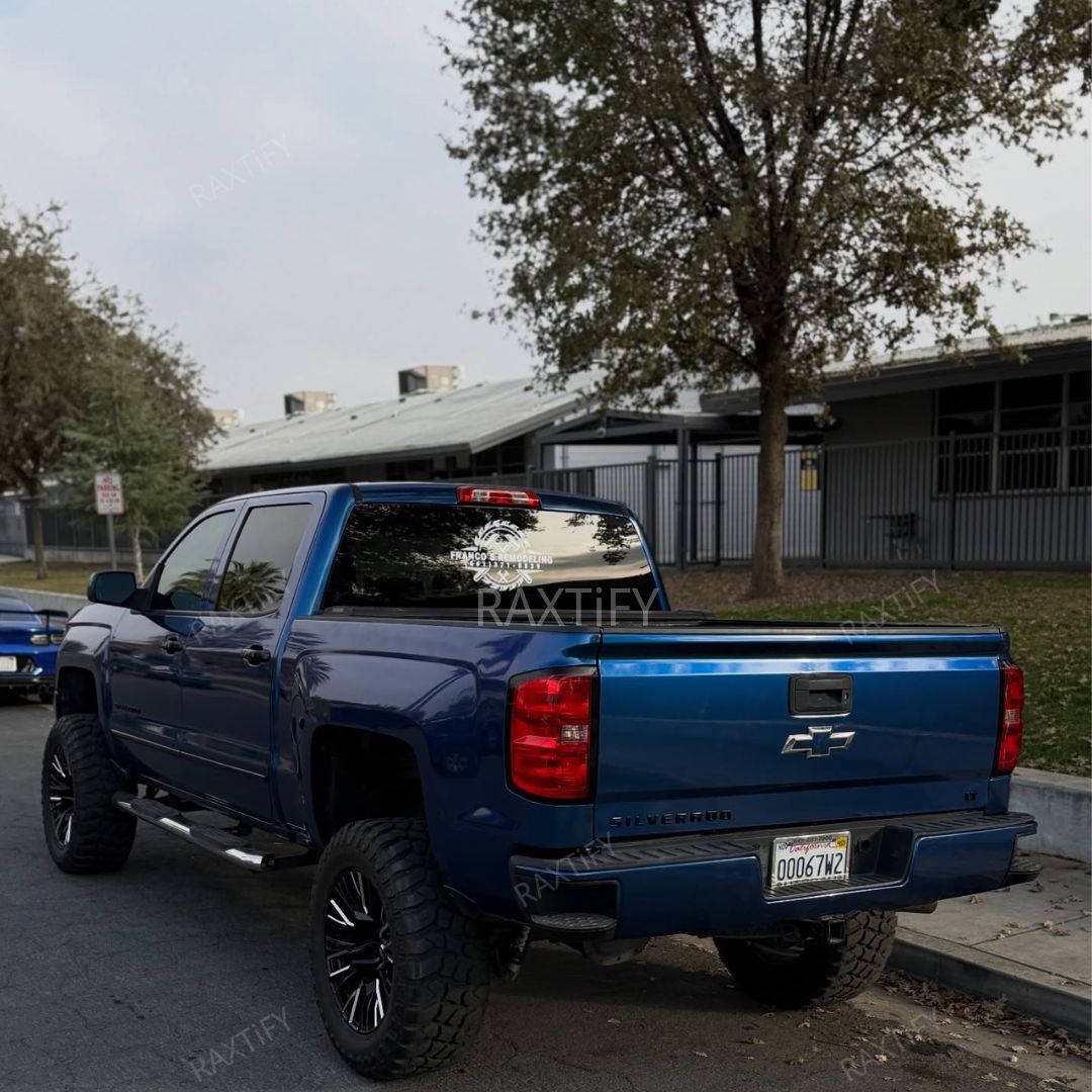 Gloss Metallic Midnight Blue Car Wrap Chevrolet back look