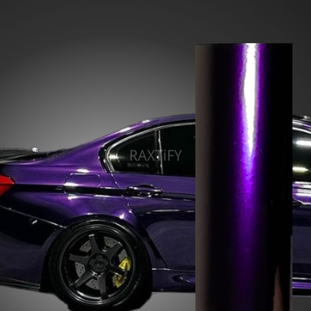 Gloss Metallic Midnight Purple Vinyl Wrap