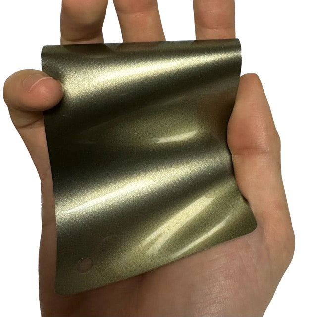 Gloss Metallic Millennium Jade Vinyl Wrap swatch card