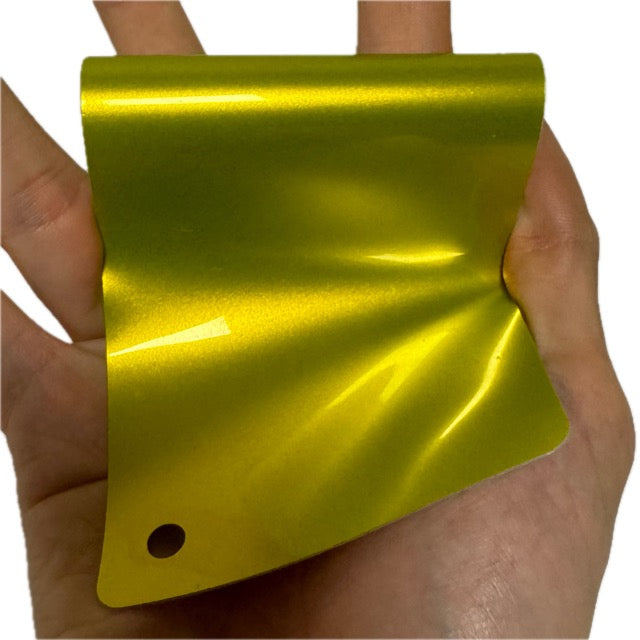 Gloss Metallic OSD Yellow Car Wrap swatch card