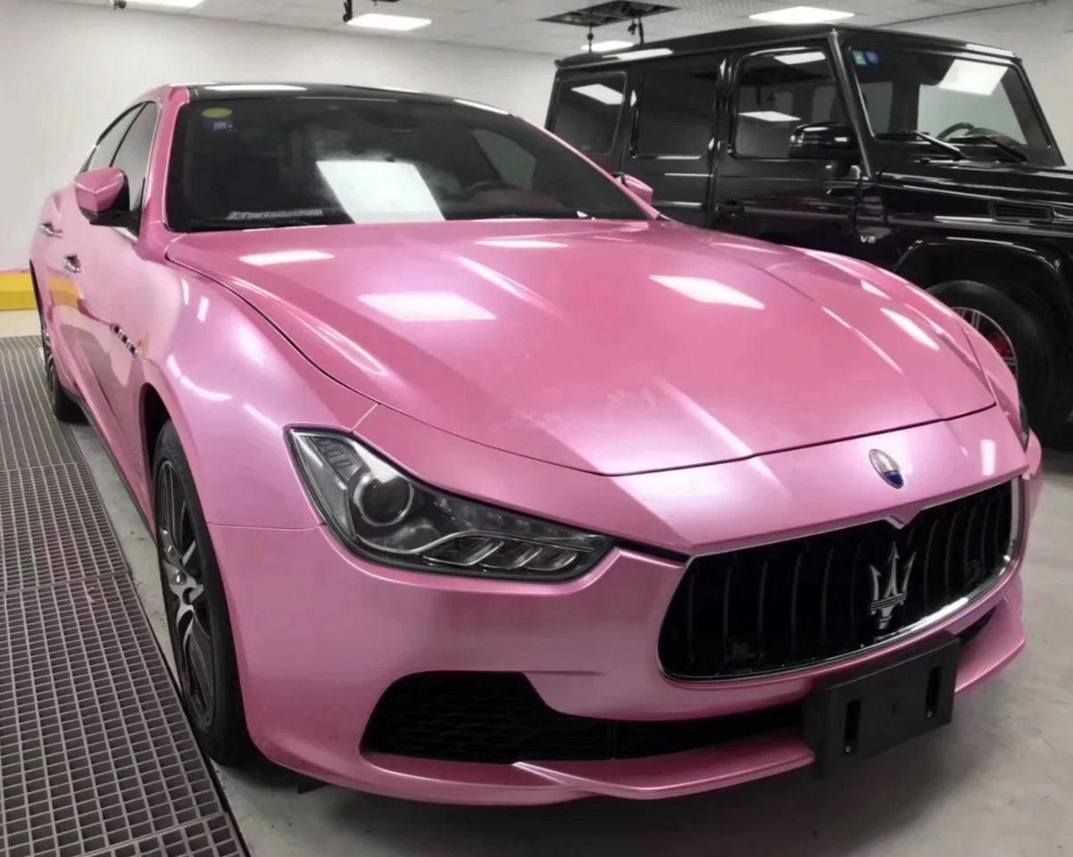 Gloss Metallic Pearl Pink Car Wrap