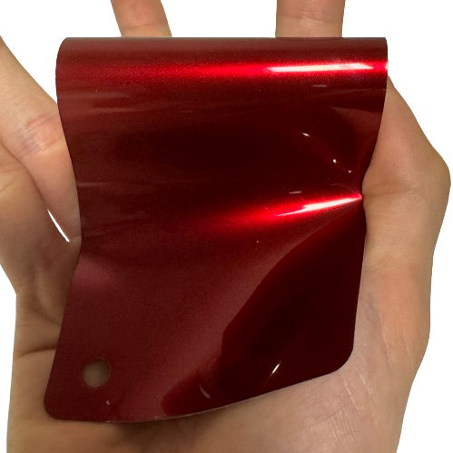 Gloss Metallic Raspberry Red Vinyl Car Wrap Swatch book