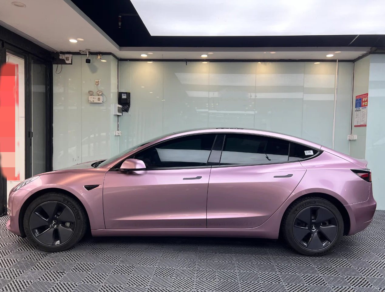 Gloss Metallic Rose Car  Wrap