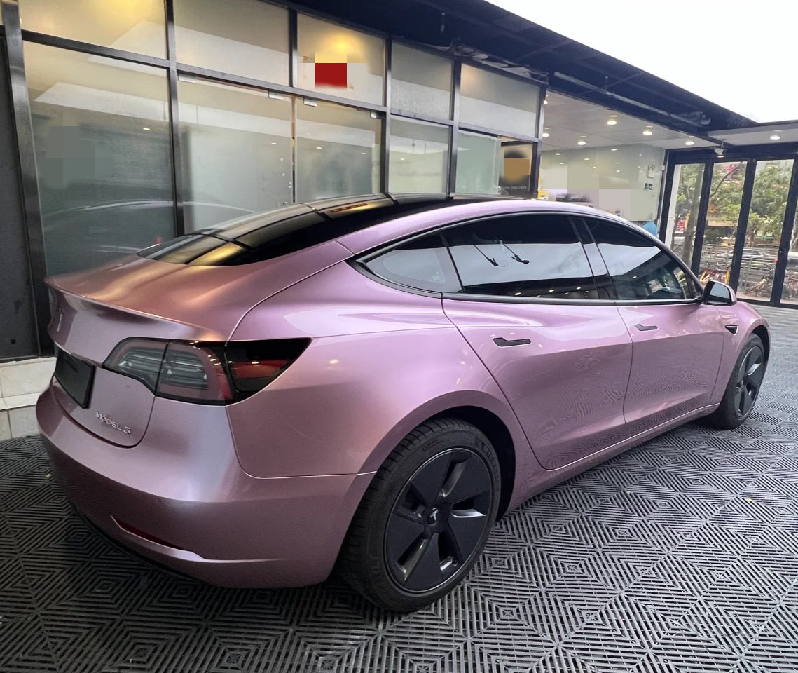 Gloss Metallic Rose Car  Wrap