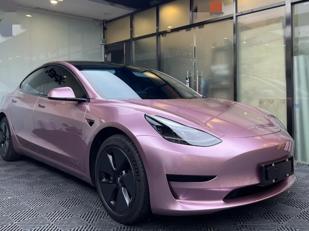 Gloss Metallic Rose Car  Wrap