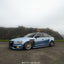 Gloss Metallic Silver Lake Blue Vinyl Wrap Color