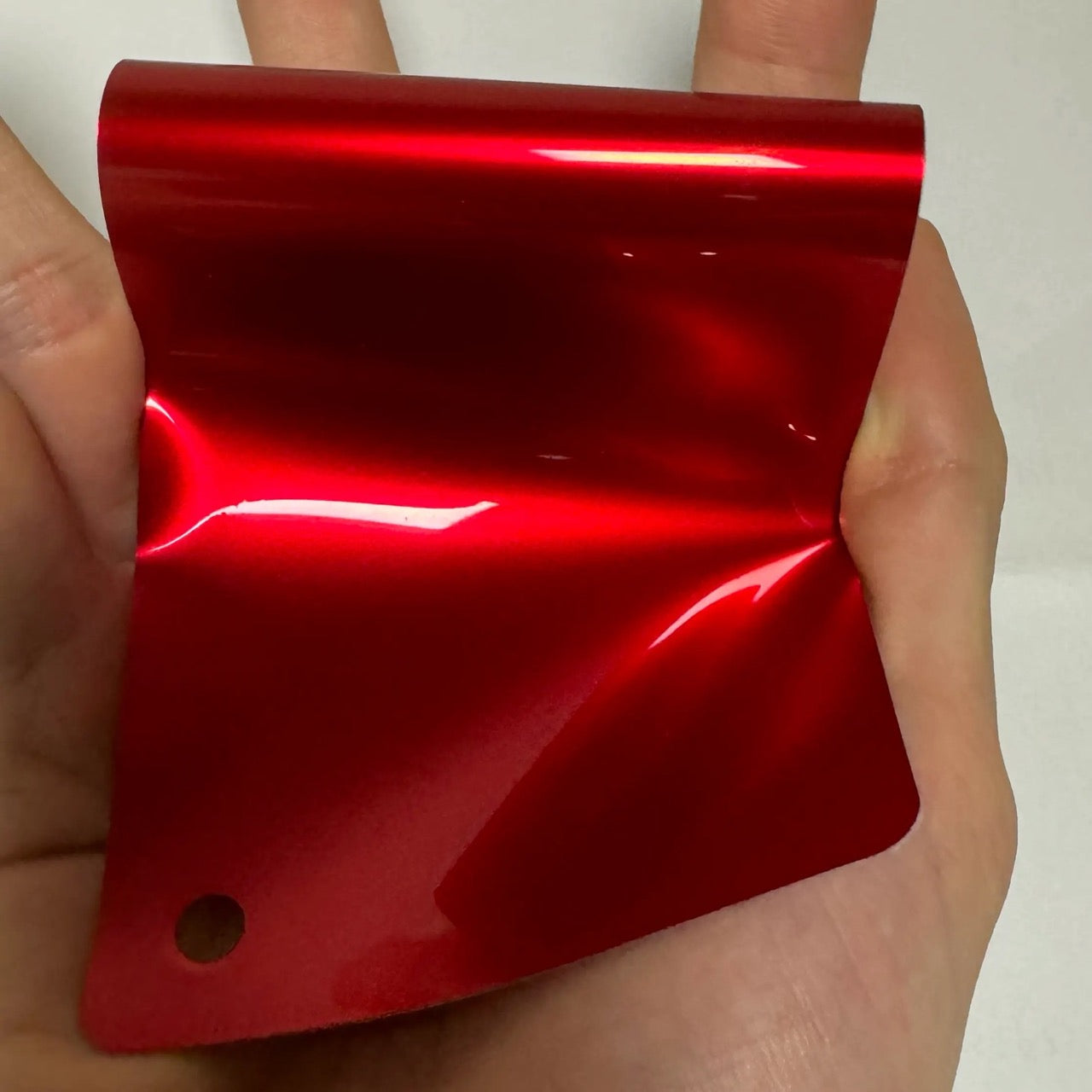 Gloss Metallic Dragon Blood / Soul Red Vinyl Wrap swatch card