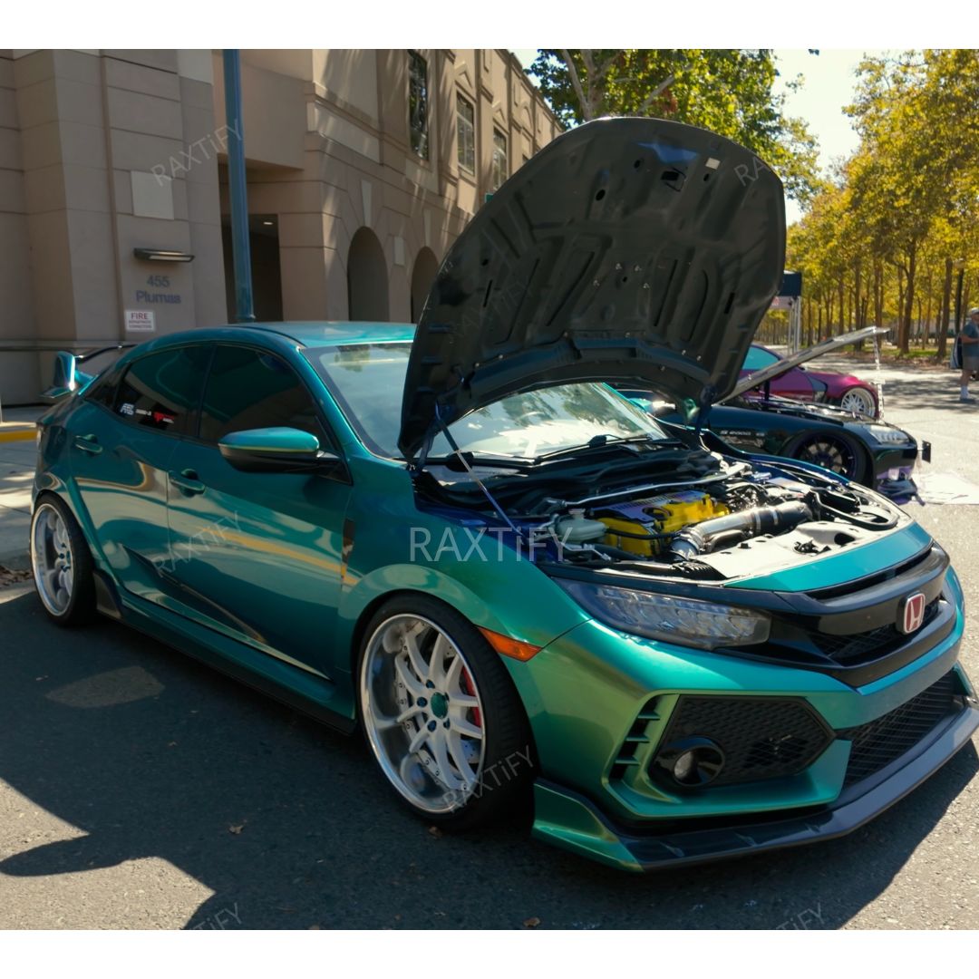 Gloss Metallic Spring Green Vinyl Wrap on honda