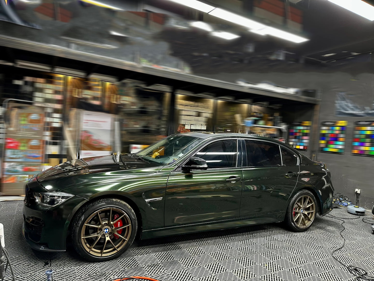 Gloss Metallic Stone Green Vinyl Wrap