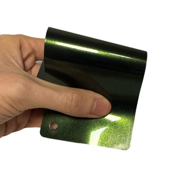 Gloss Metallic Stone Green Vinyl Wrap swatch book