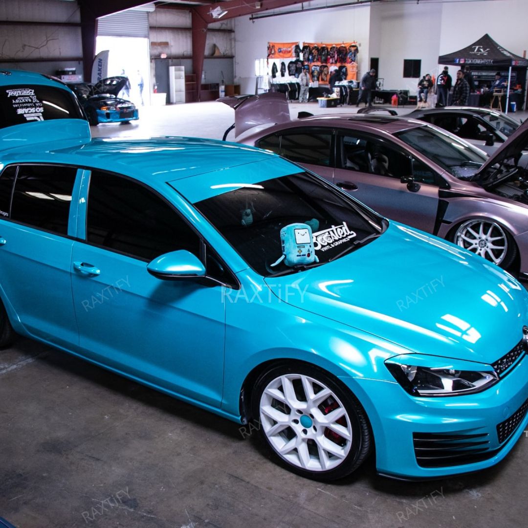 Gloss Metallic Turquoise Dream Car Wrap Detail Look