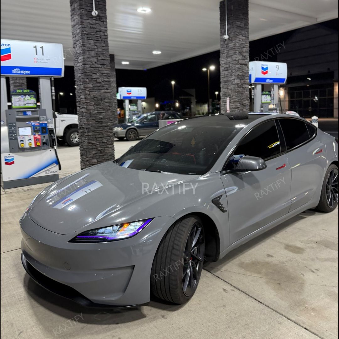 Tesla Gloss Nardo Gray Vinyl Wrap