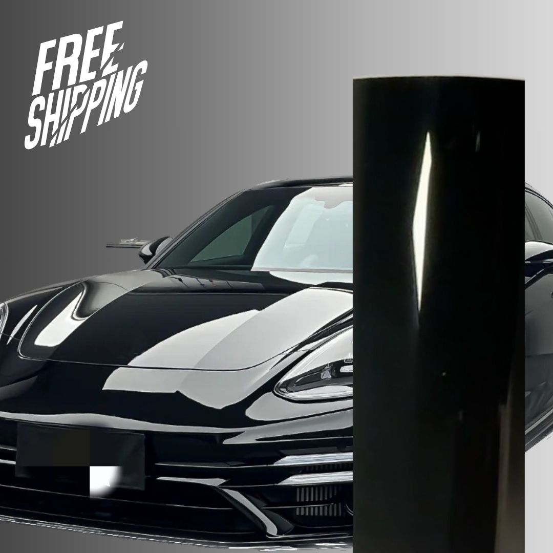 Gloss Piano Black Vinyl Wrap Car 