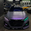 Color Shift Satin Gray Purple Vinyl Wrap honda front