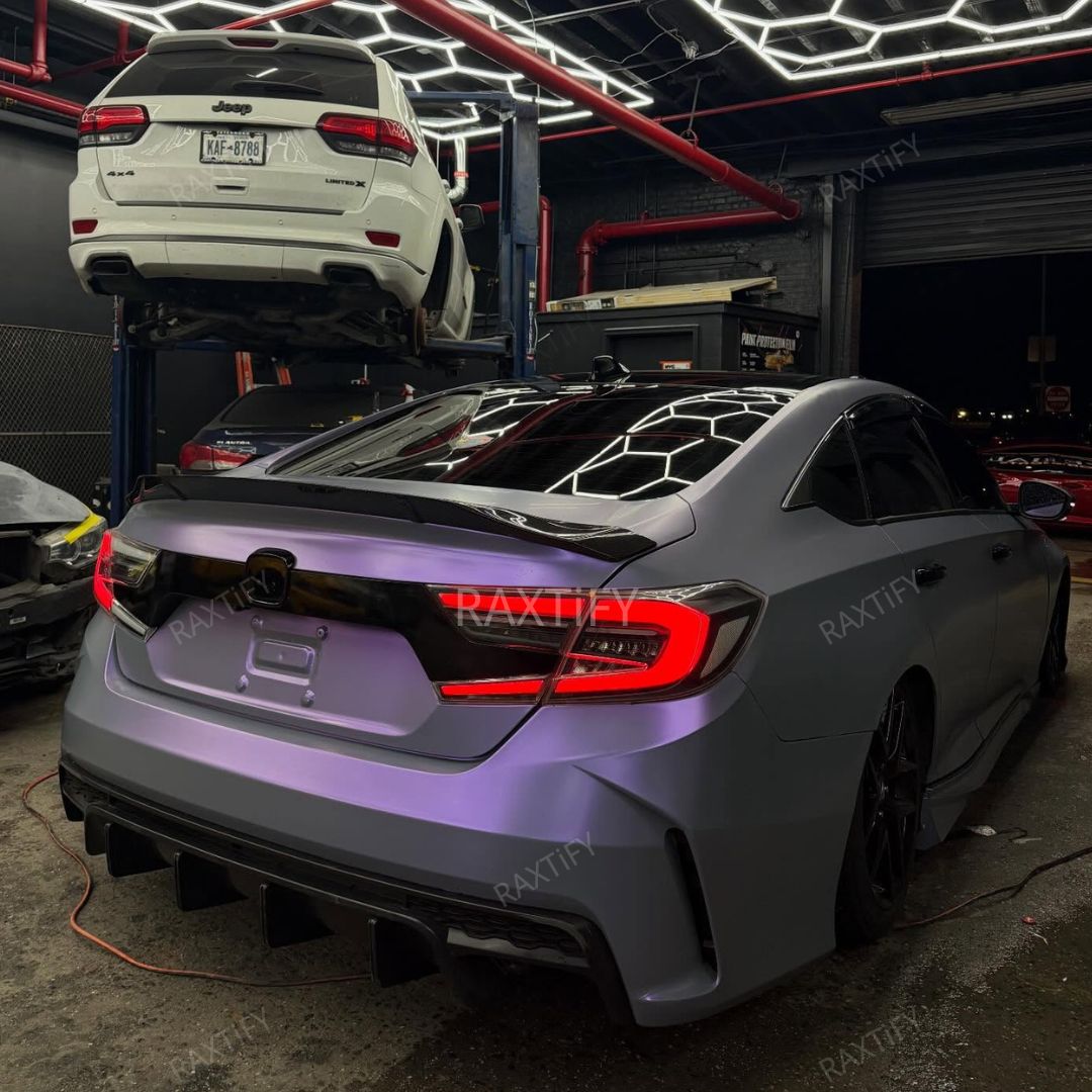Color Shift Satin Gray Purple Vinyl Wrap honda customization