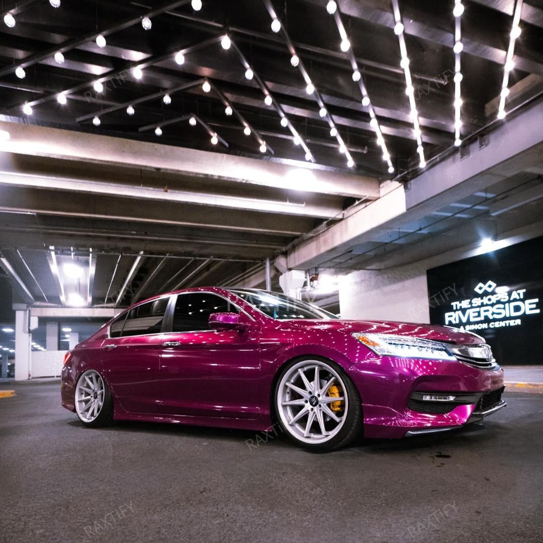 Gloss Metallic Jam Purple Car Wrap Honda Custom Color