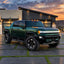 Matte Chrome Venom Green Car Wrap on hummer side look