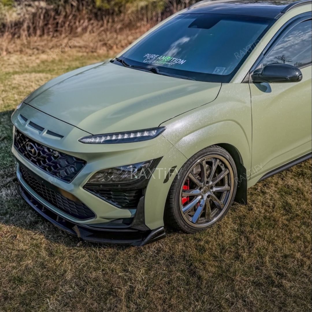 Gloss Diamond Pearl Light Khaki Green Vinyl Wrap hyundai bumper