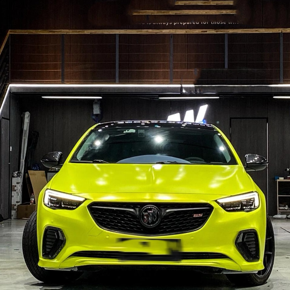 Satin Metallic Neon Yellow Vinyl Wrap Car Color