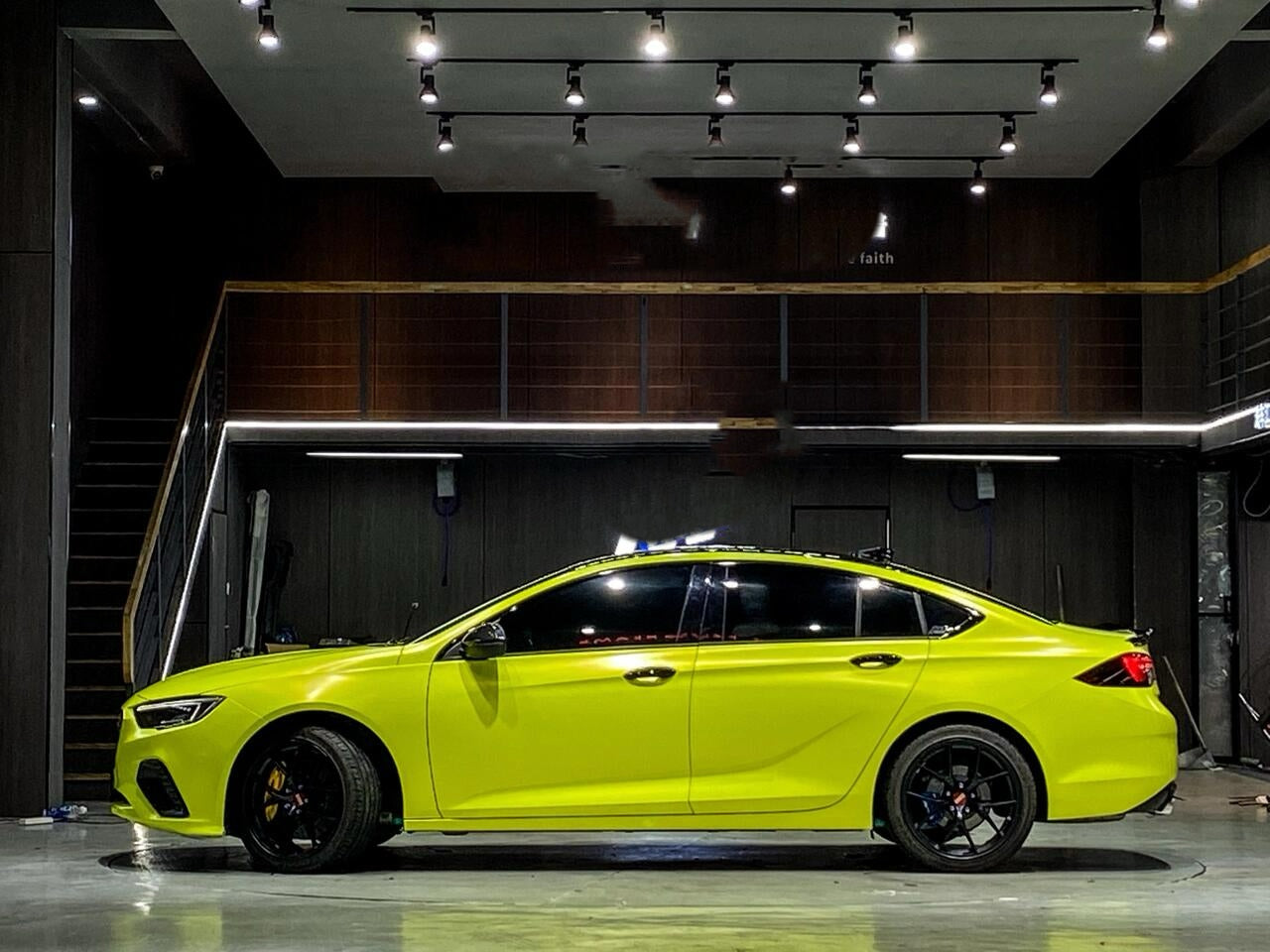 Satin Metallic Neon Yellow Vinyl Wrap Auto
