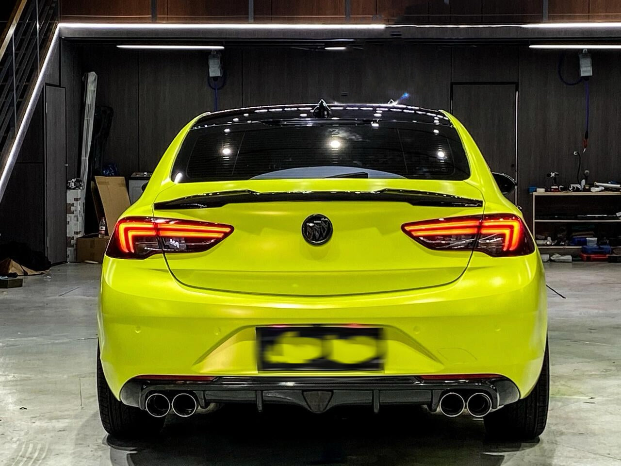 Satin Metallic Neon Yellow Vinyl Wrap Car