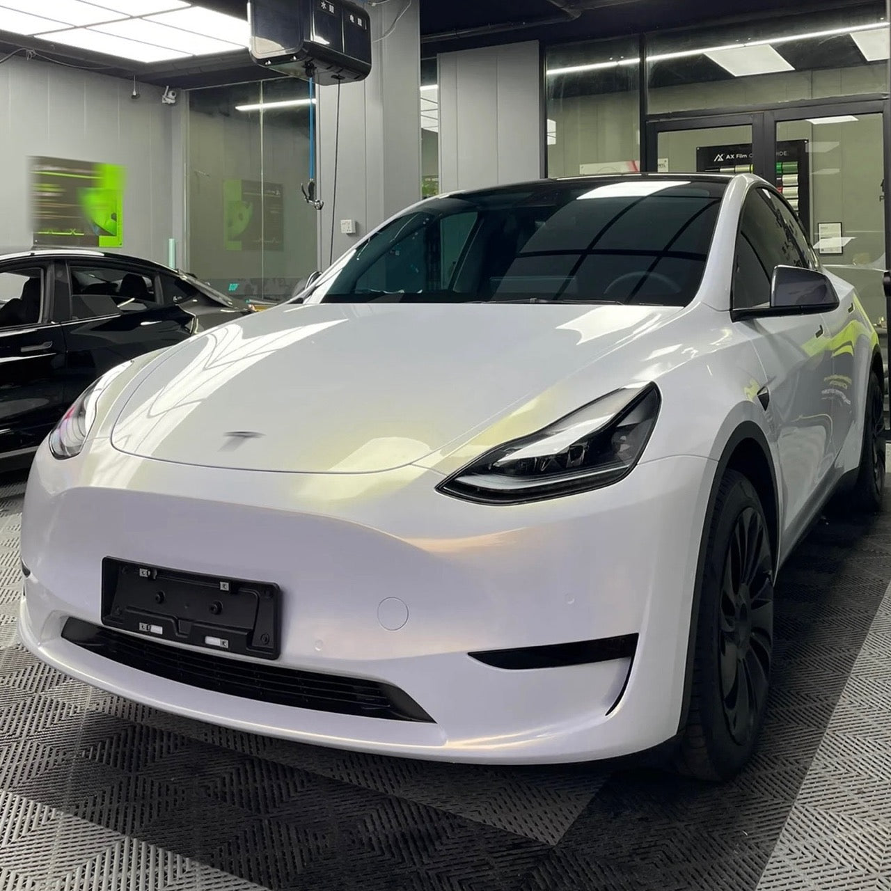 Color Shift Glitter White Gold Vinyl Wrap Car