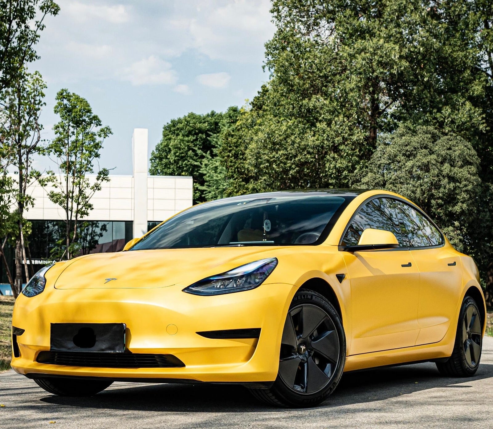 Satin Metallic Yellow Vinyl Wrap Auto