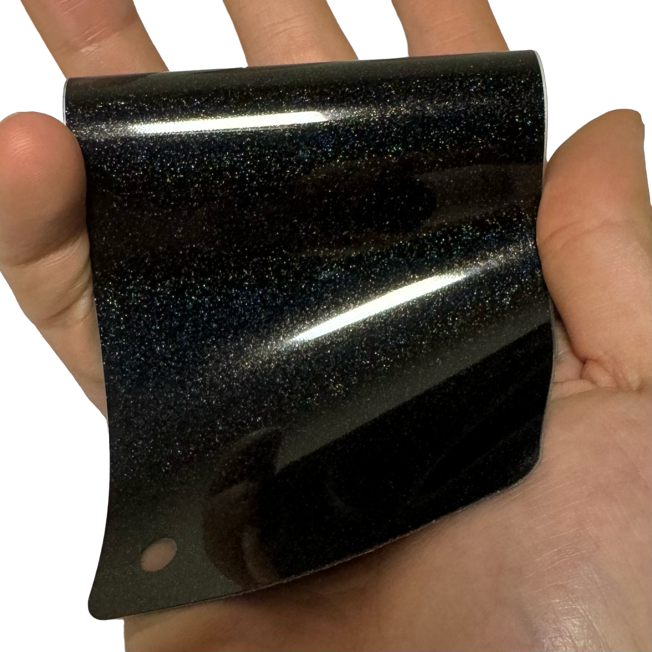 Gloss Metallic Glitter Black Vinyl Wrap Film