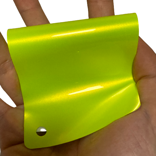 Gloss Metallic Neon Fluo Yellow Vinyl Wrap Car