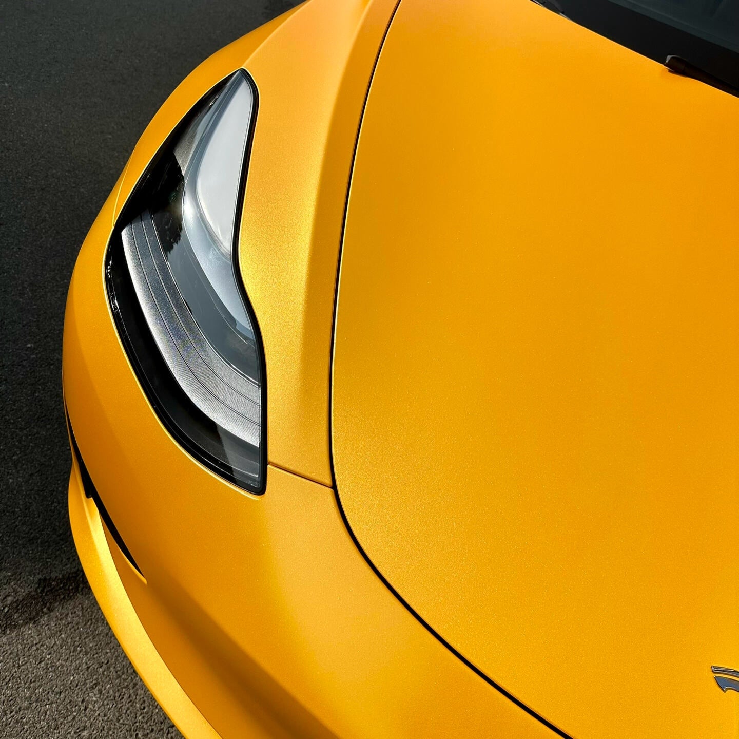 Satin Metallic Golden Yellow Vinyl Wrap