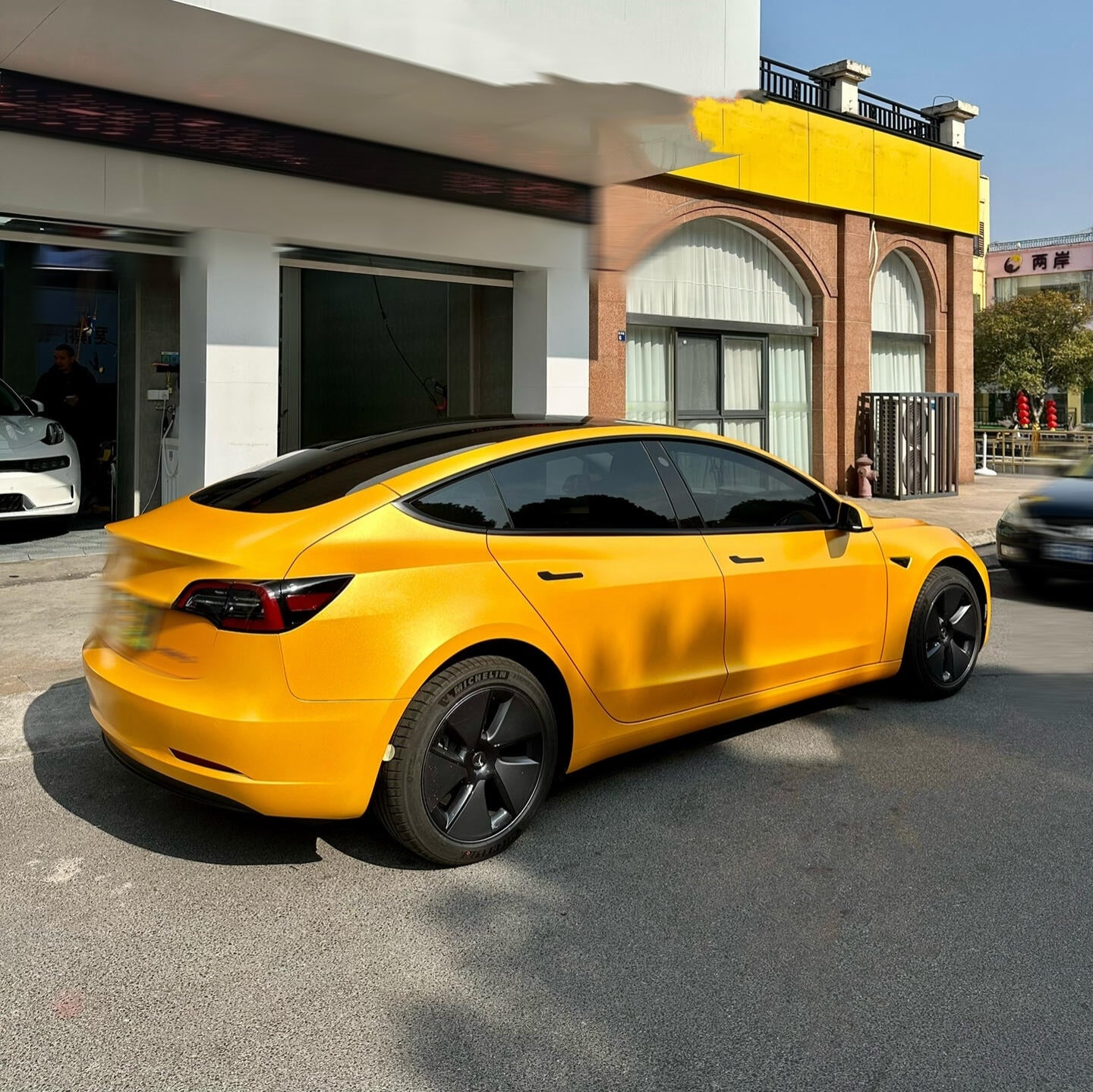 Satin Metallic Golden Yellow Vinyl Wrap Colored