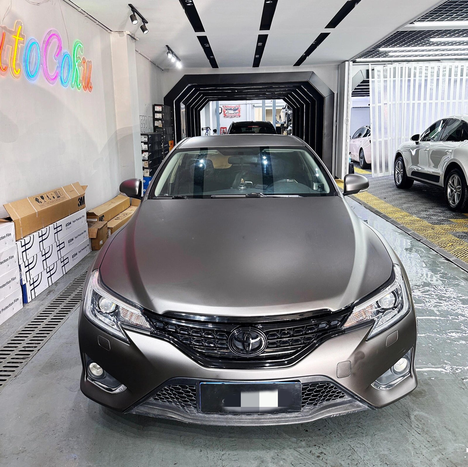 Satin Chrome Dark Gray Car Wrap