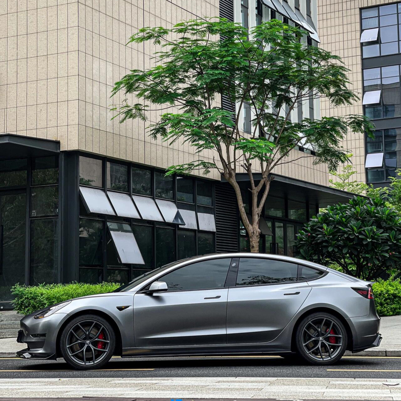 Satin Metallic Titanium Gray Vinyl Wrap