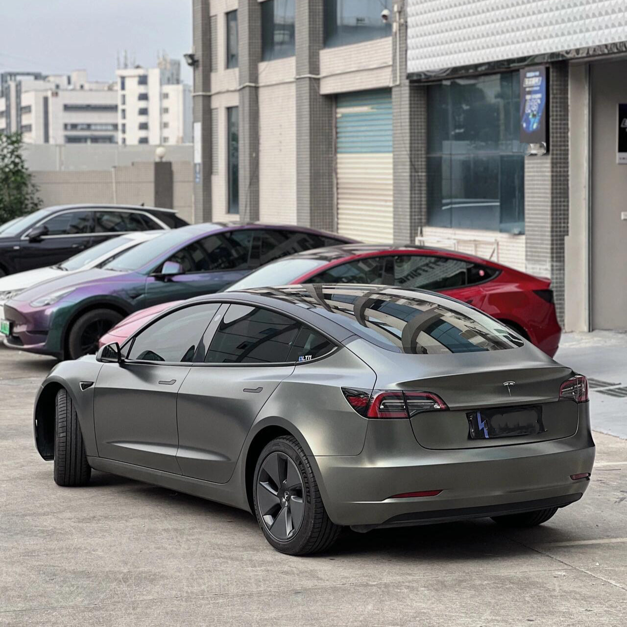 Satin Metallic Brown Gray Vinyl Wrap