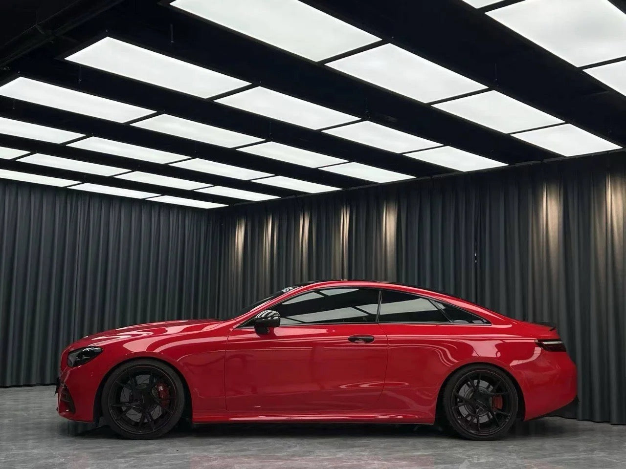 Gloss Hot Red Vinyl Wrap Car
