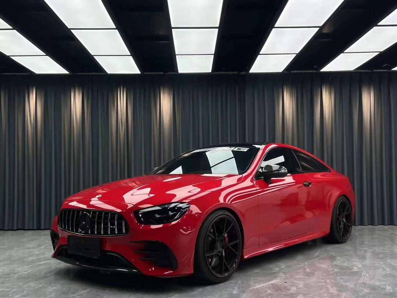 Gloss Hot Red Vinyl Wrap Car
