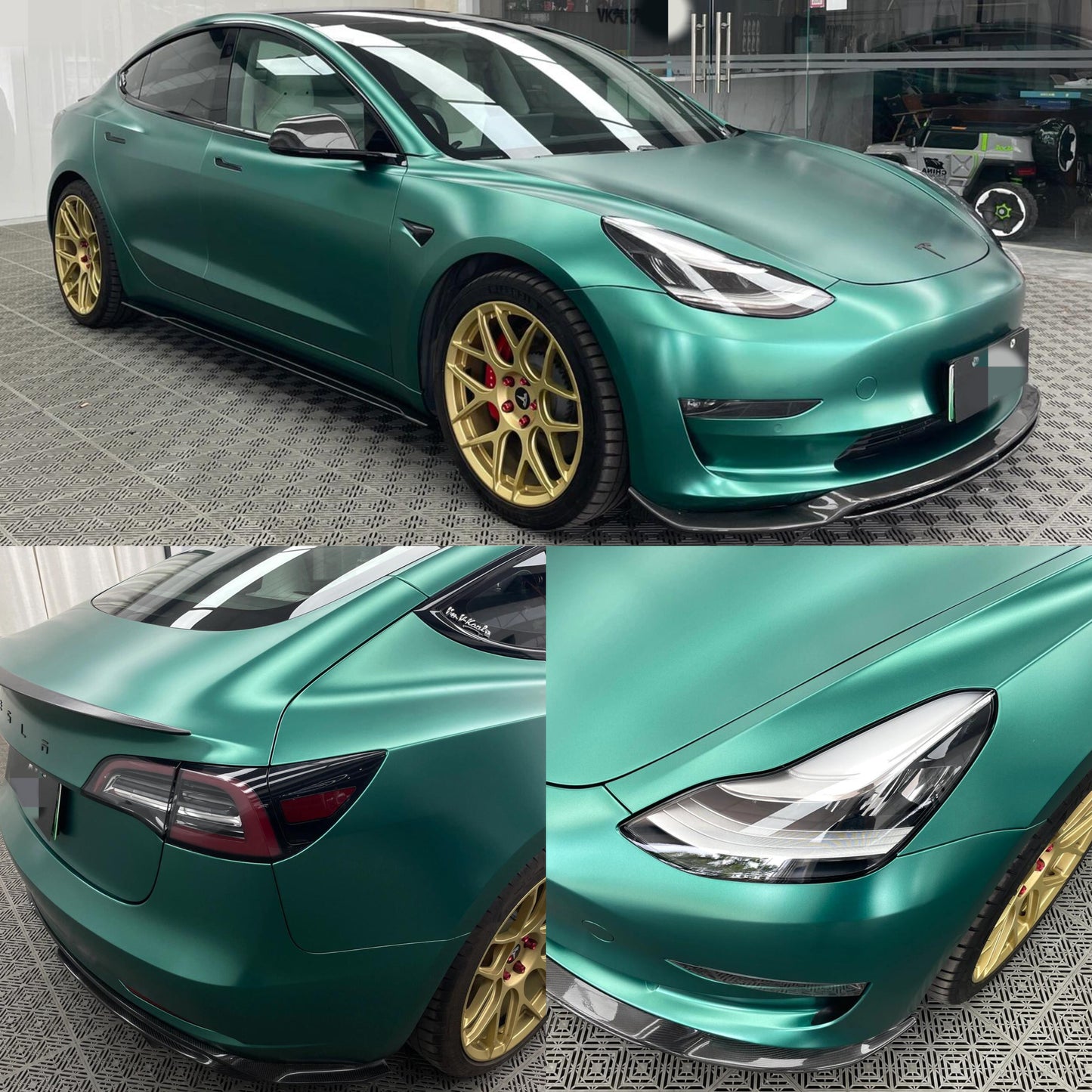 Satin Metallic Emerald Green Vinyl Wrap