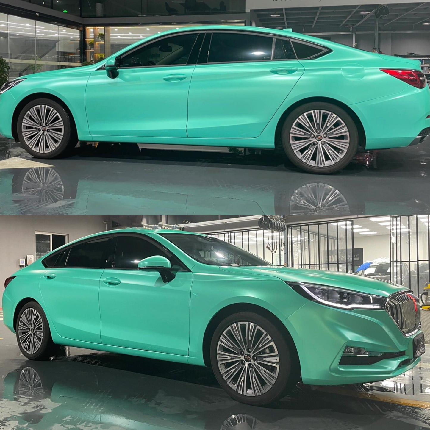 Satin Metallic Lake Green Vinyl Wrap