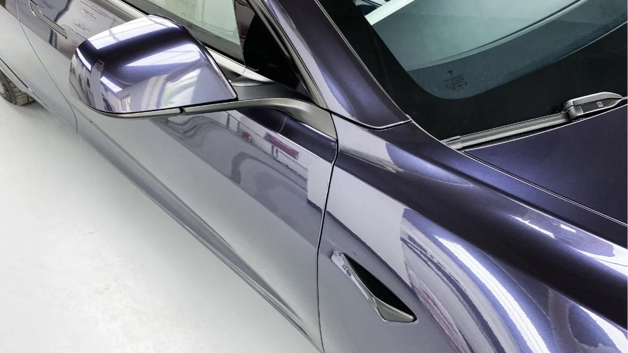 Gloss Metallic Blue Gray Vinyl Wrap