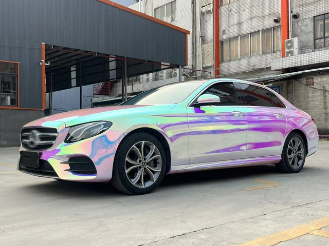 Opal Chrome White Vinyl Wrap Auto