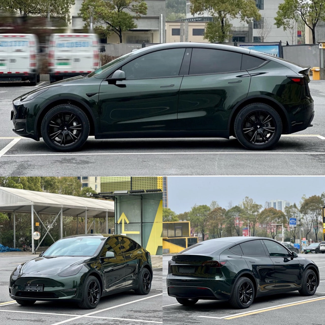 Gloss Metallic Dark Emerald Green Vinyl Wrap